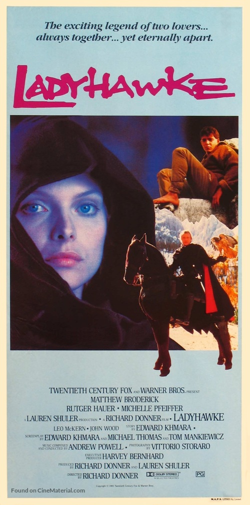 Ladyhawke - Australian Movie Poster