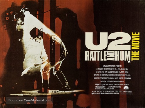 U2: Rattle and Hum - British Movie Poster