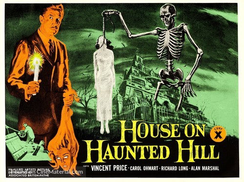 House on Haunted Hill - British Movie Poster