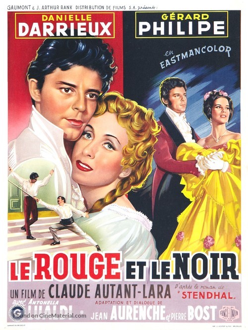 Le rouge et le noir - Belgian Movie Poster