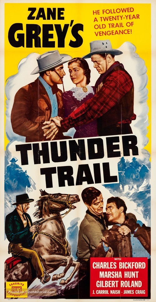 Thunder Trail - Re-release movie poster