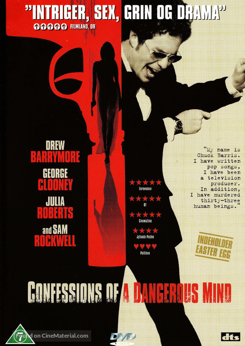 Confessions of a Dangerous Mind - Danish DVD movie cover