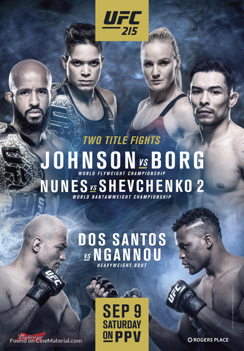 UFC 215: Nunes vs. Shevchenko 2 - Movie Poster