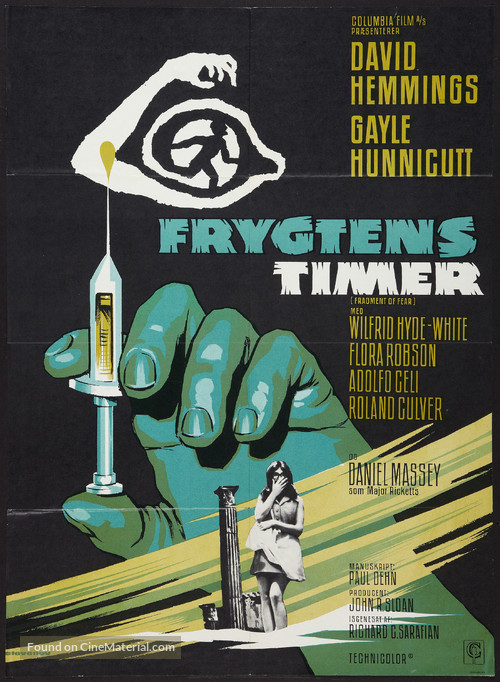 Fragment of Fear - Danish Movie Poster