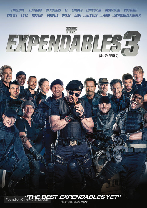 The Expendables 3 - Canadian DVD movie cover