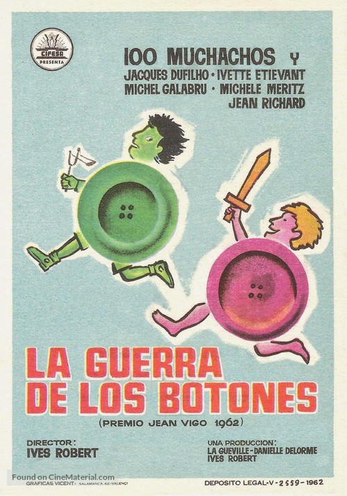 La guerre des boutons - Spanish Movie Poster