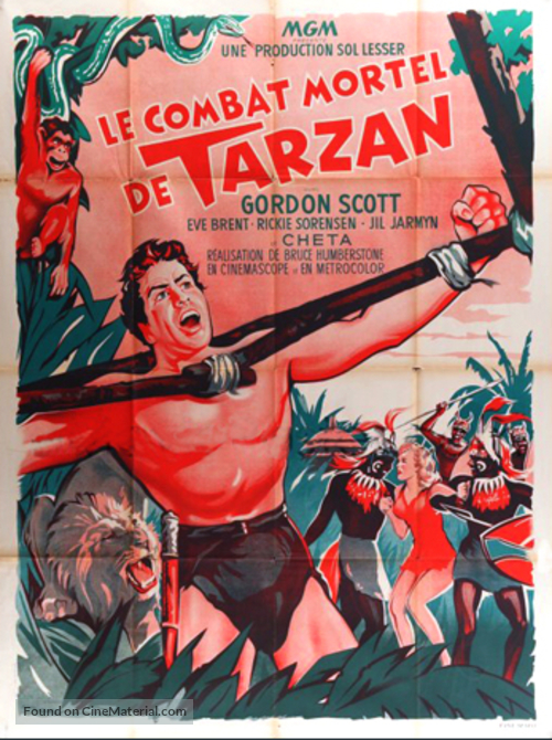 Tarzan&#039;s Fight for Life - French Movie Poster
