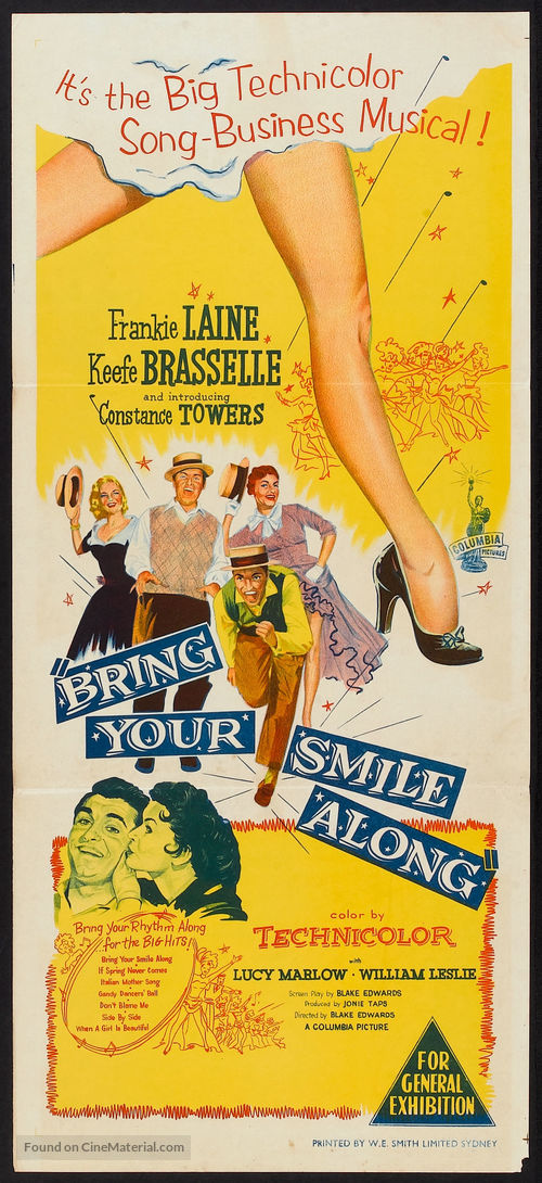 Bring Your Smile Along - Australian Movie Poster