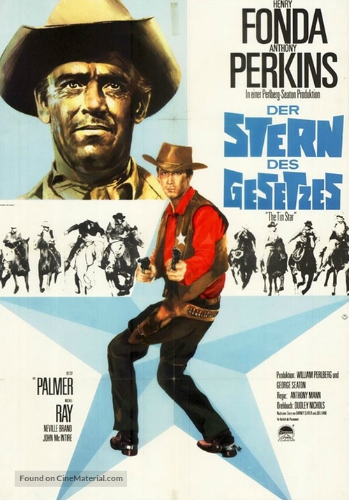 The Tin Star - German Movie Poster