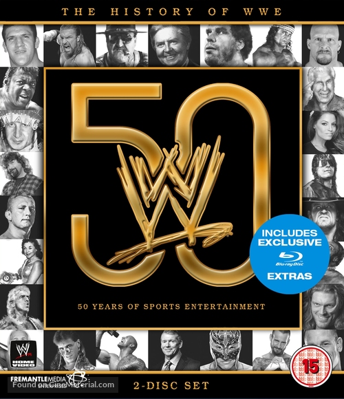 WWE: History of the WWE - British Blu-Ray movie cover