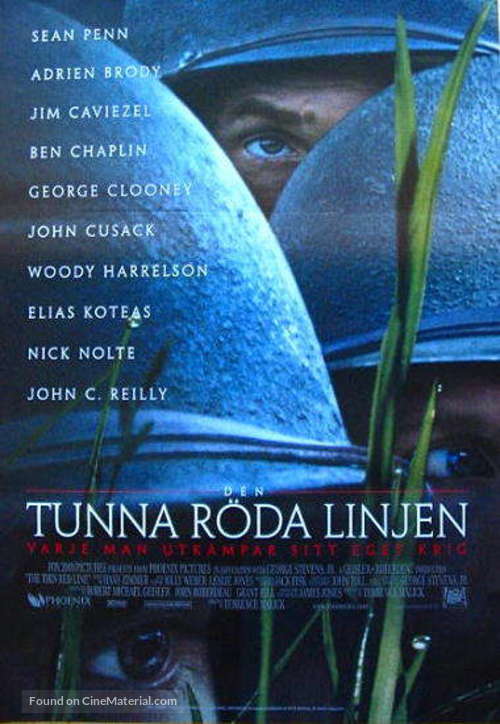 The Thin Red Line - Swedish Movie Poster