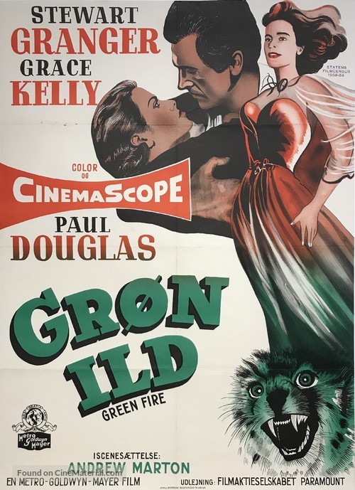 Green Fire - Danish Movie Poster