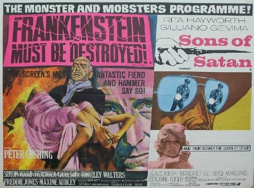 Frankenstein Must Be Destroyed - British Movie Poster
