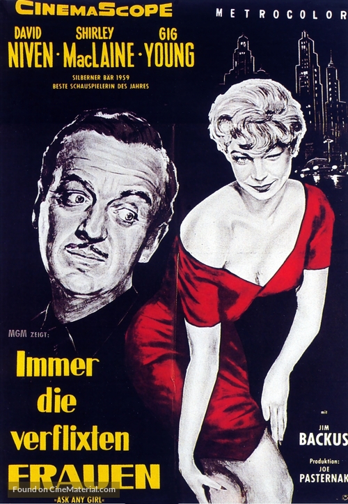 Ask Any Girl - German Movie Poster