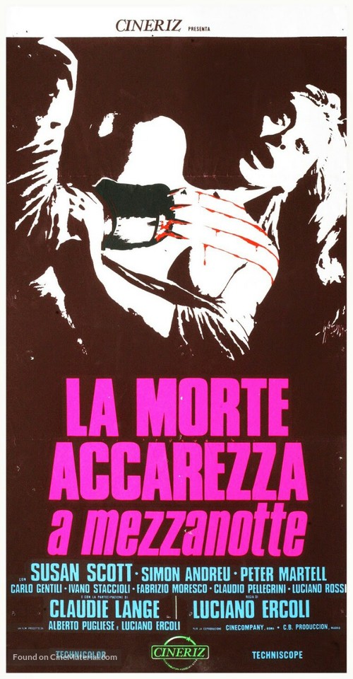 La morte accarezza a mezzanotte - Italian Movie Poster