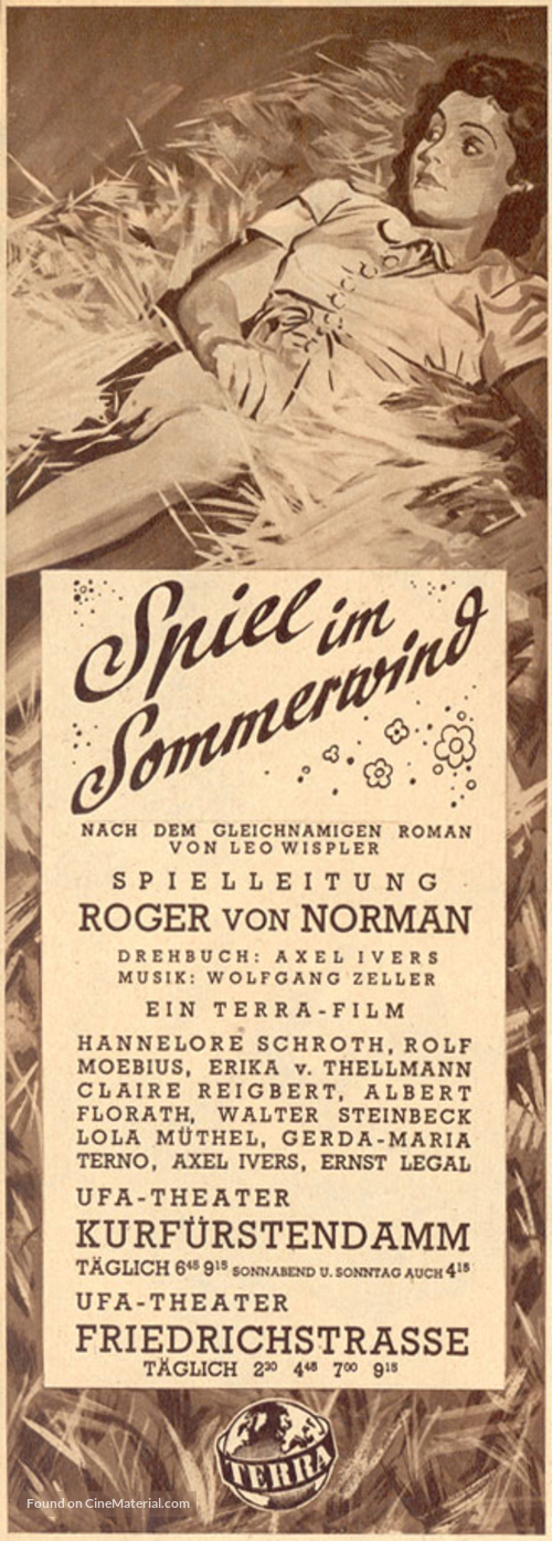 Spiel im Sommerwind - German poster