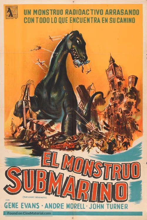 Behemoth, the Sea Monster - Argentinian Movie Poster