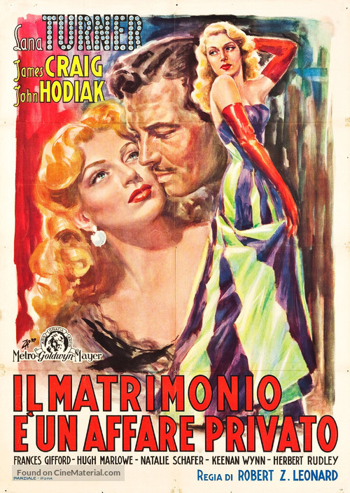 Marriage Is a Private Affair - Italian Movie Poster