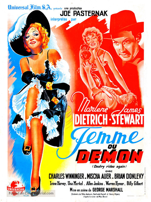 Destry Rides Again - French Movie Poster