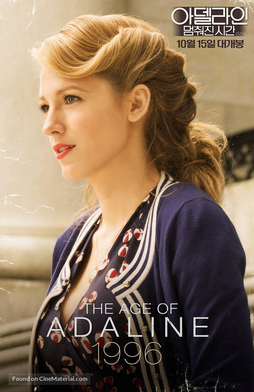 The Age of Adaline - South Korean Movie Poster