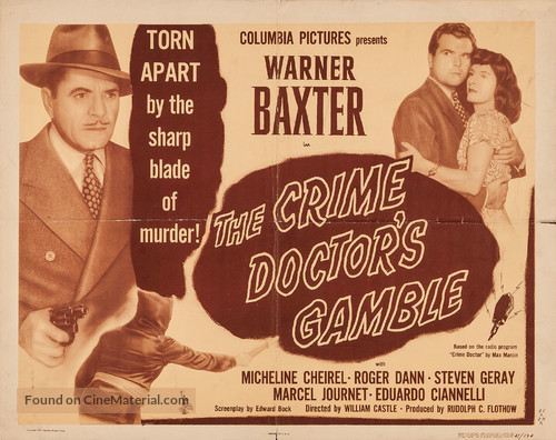 Crime Doctor&#039;s Gamble - Theatrical movie poster