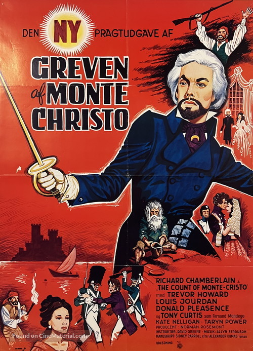 The Count of Monte-Cristo - Danish Movie Poster