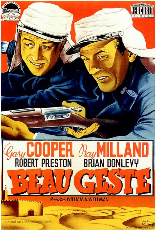 Beau Geste - Spanish Movie Poster