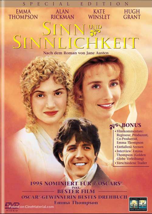 Sense and Sensibility - Swiss DVD movie cover