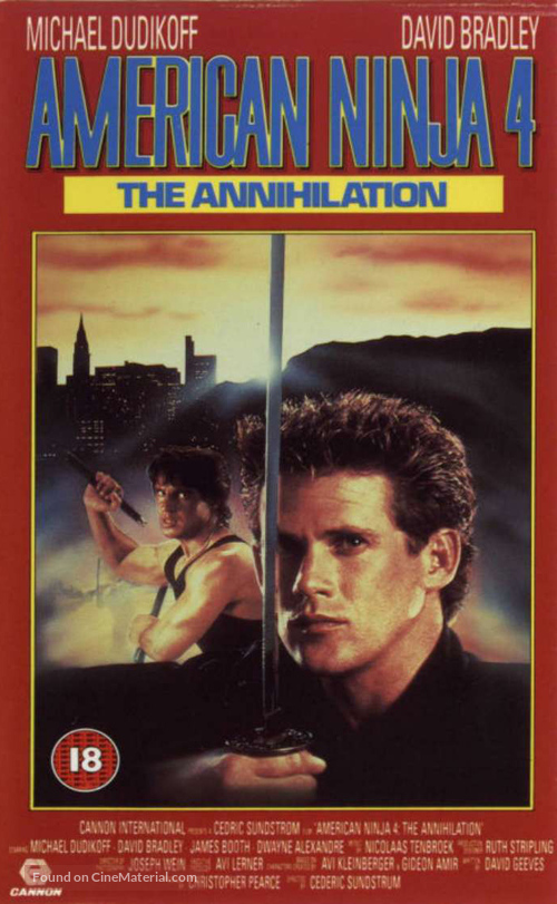 American Ninja 4: The Annihilation - British Movie Cover