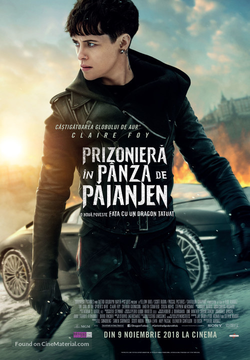 The Girl in the Spider&#039;s Web - Romanian Movie Poster
