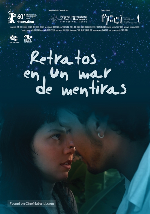 Retratos en un mar de mentiras - Colombian Movie Poster