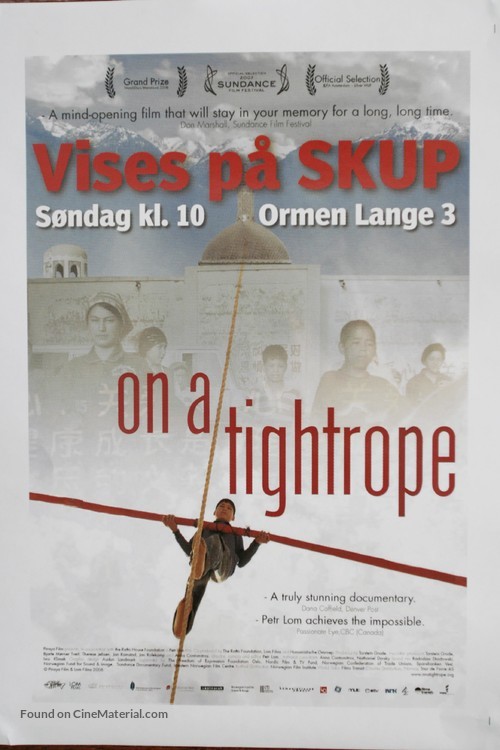 On a Tightrope - Norwegian Movie Poster