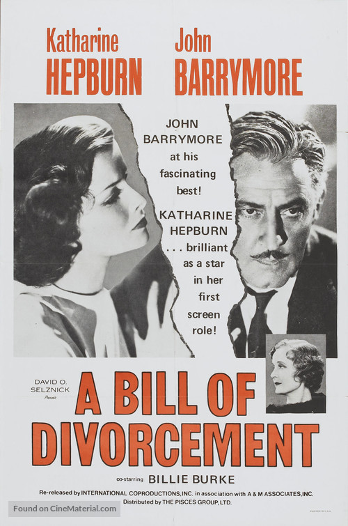 A Bill of Divorcement - Re-release movie poster