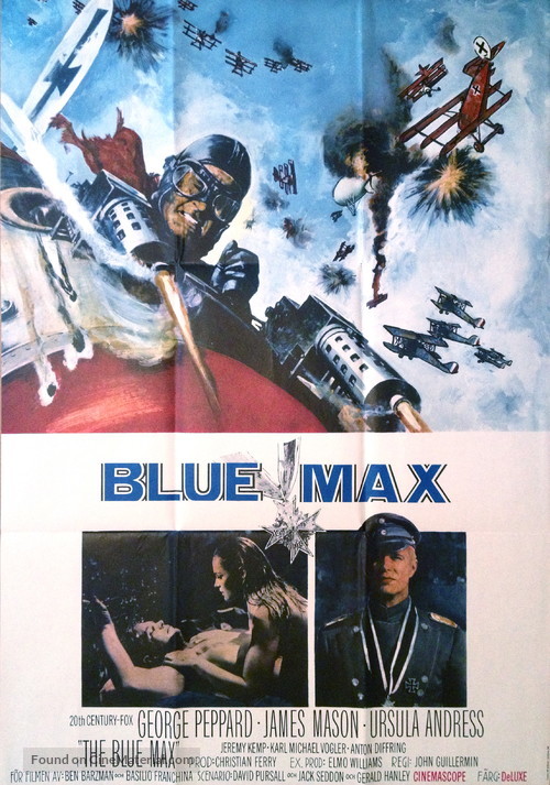 The Blue Max - Swedish Movie Poster