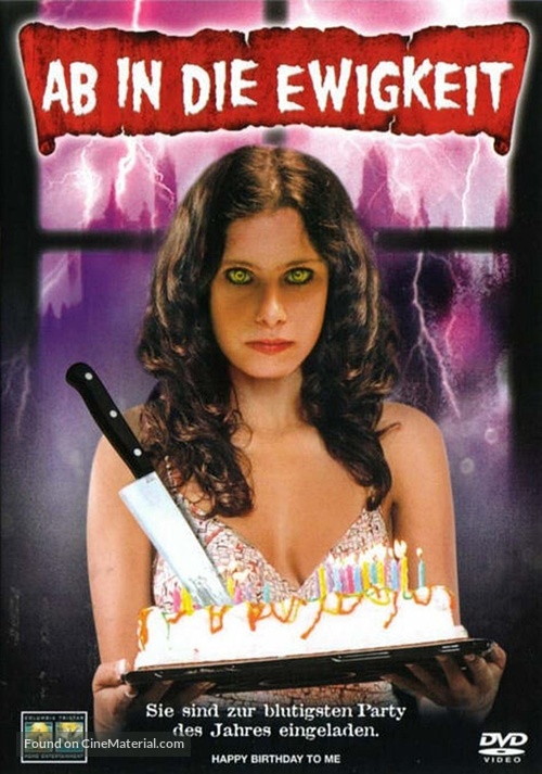 Happy Birthday to Me - German DVD movie cover