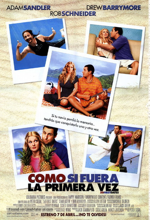 50 First Dates - Mexican Movie Poster