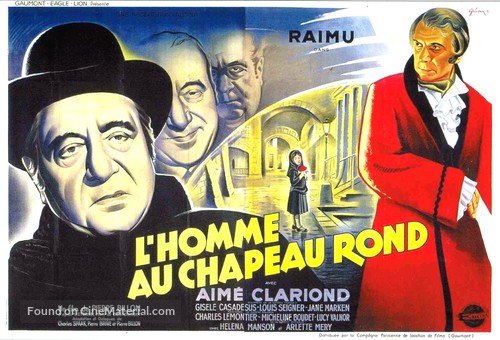 L&#039;homme au chapeau rond - French Movie Poster