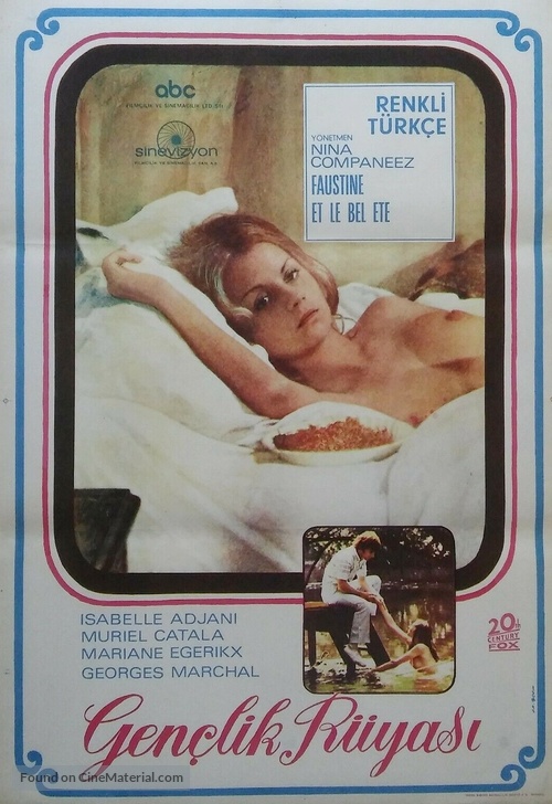 Faustine et le bel &eacute;t&eacute; - Turkish Movie Poster