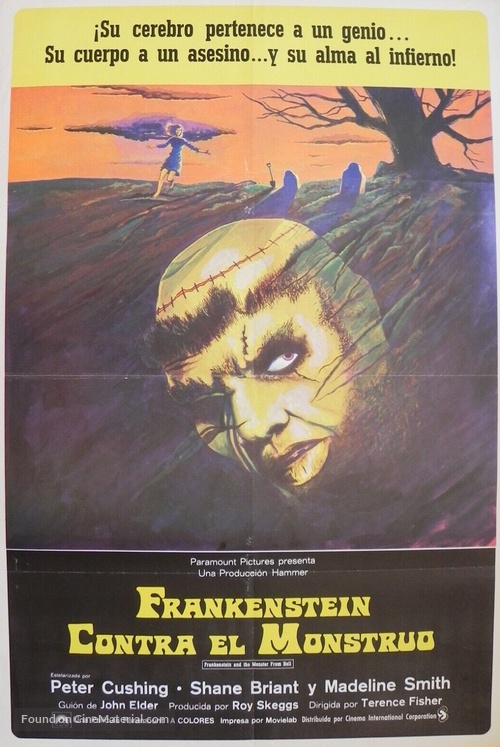 Frankenstein and the Monster from Hell - Argentinian Movie Poster