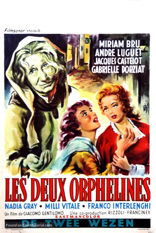 Due orfanelle, Le - Belgian Movie Poster