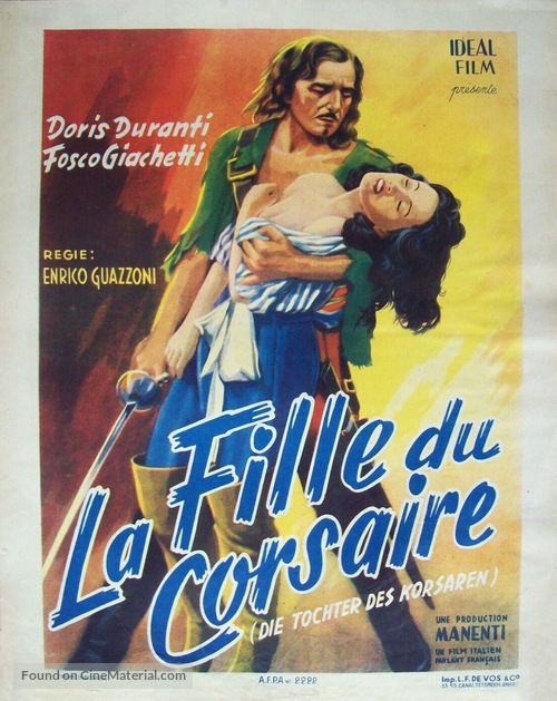 La figlia del corsaro verde - Belgian Movie Poster