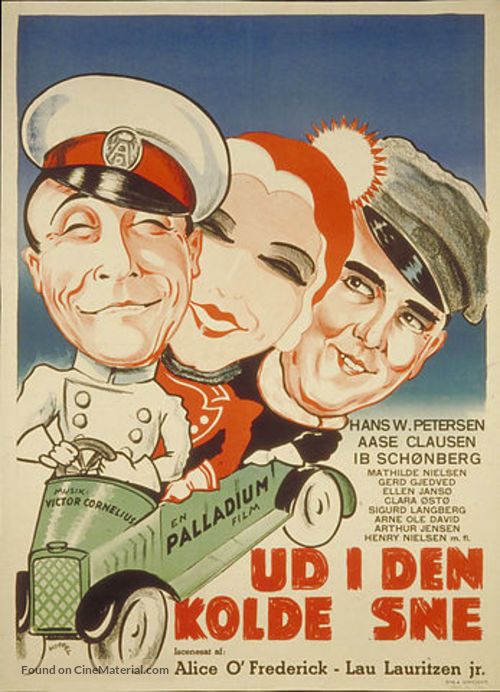 Ud i den kolde sne - Danish Movie Poster