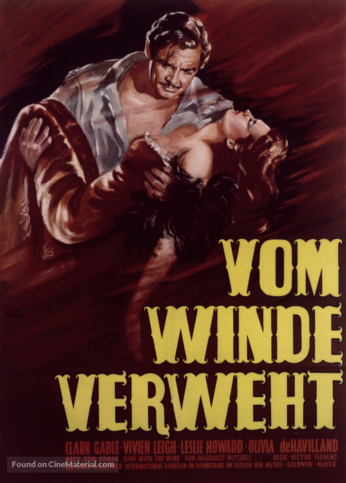 Gone with the Wind - German Movie Poster