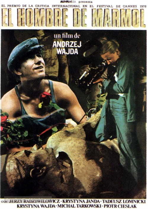 Czlowiek z marmuru - Spanish Movie Poster