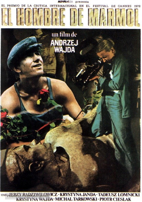 Czlowiek z marmuru - Spanish Movie Poster