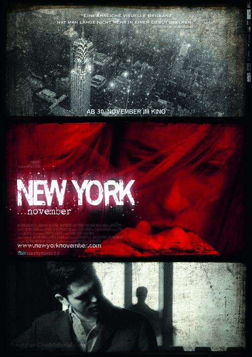 New York November - Austrian Movie Poster