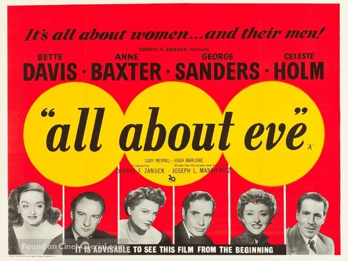All About Eve - British Movie Poster