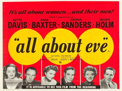 All About Eve - British Movie Poster