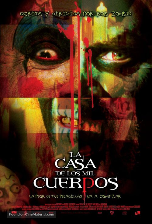 House of 1000 Corpses - Mexican Movie Poster