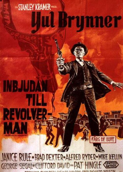 Invitation to a Gunfighter - Swedish Movie Poster